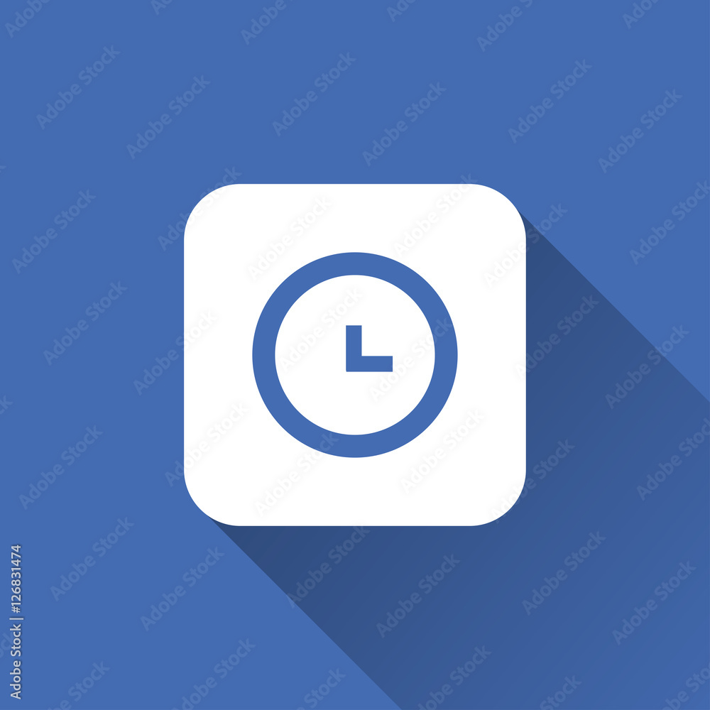 clock icon. flat style clock icon. flat style