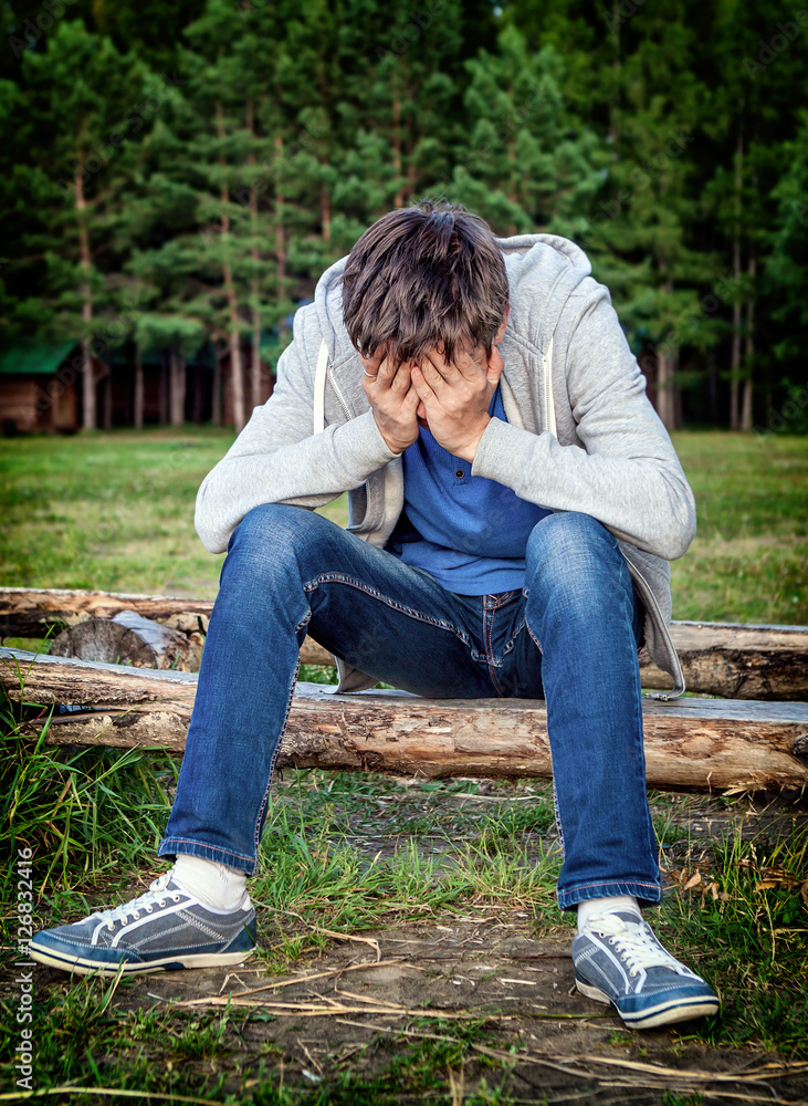 Sad Teenager outdoor Sad Teenager outdoor