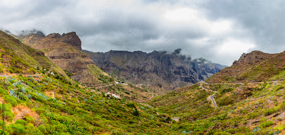 Fototapeta premium Curvy Roads leading to Masca - Tenerife, Canary Islands, Spain