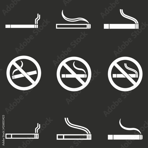 Smoke icon set.