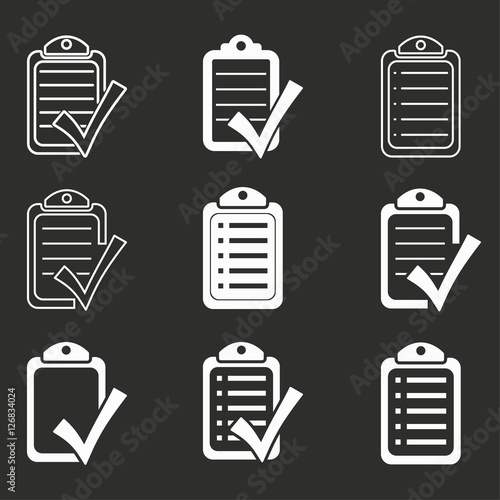 Checklist icon set.