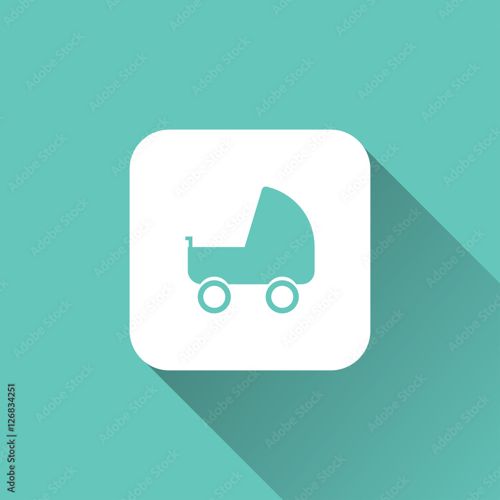 stroller icon. flat style stroller icon. flat style