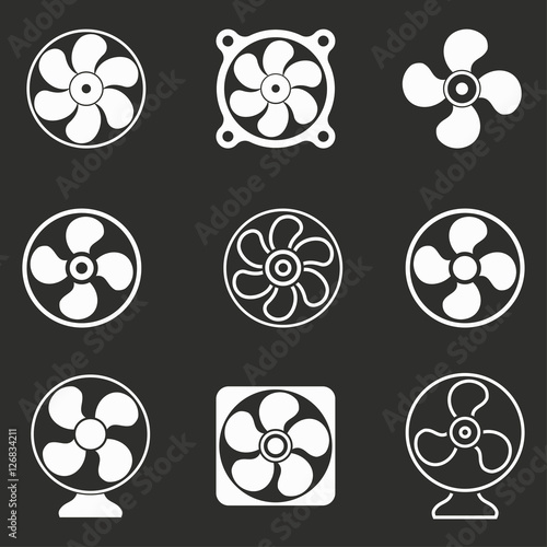 Fan icon set.