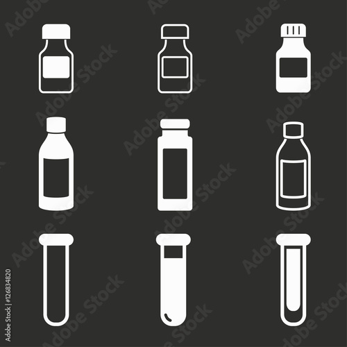 Flask icon set.