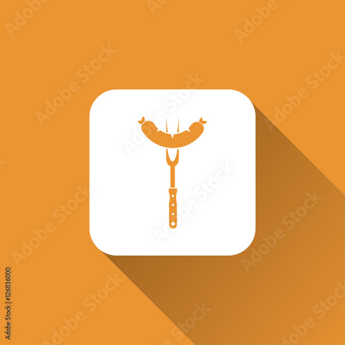sausage icon. flat style