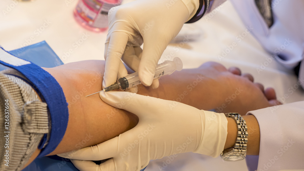 Nurse taking Real Blood samples (Phlebotomist) 2