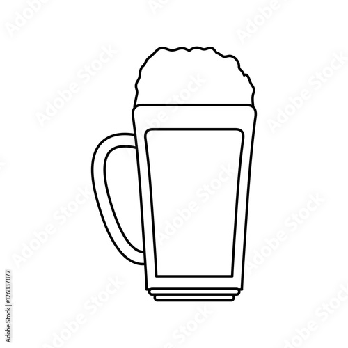 Delicious cold beer icon vector illustration graphic design
