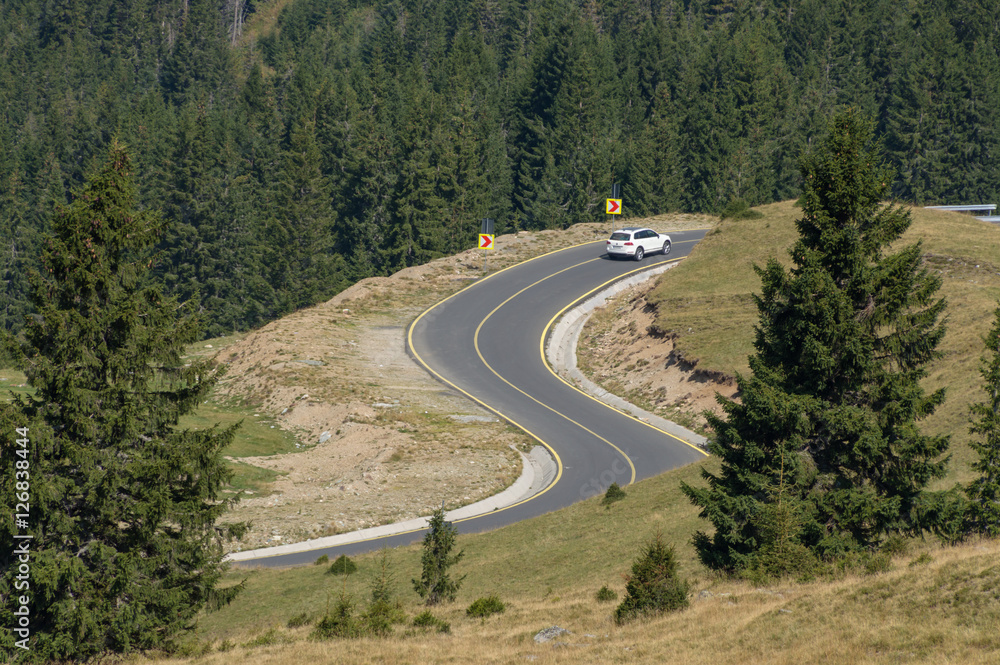 Curvy road in the mountains