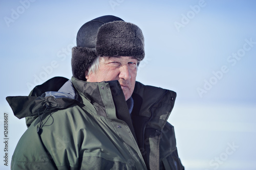 Portrait of brutal men in winter clothes. © 060808