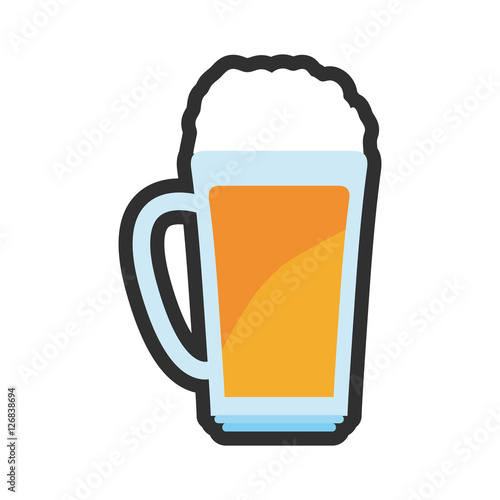 Delicious cold beer icon vector illustration graphic design