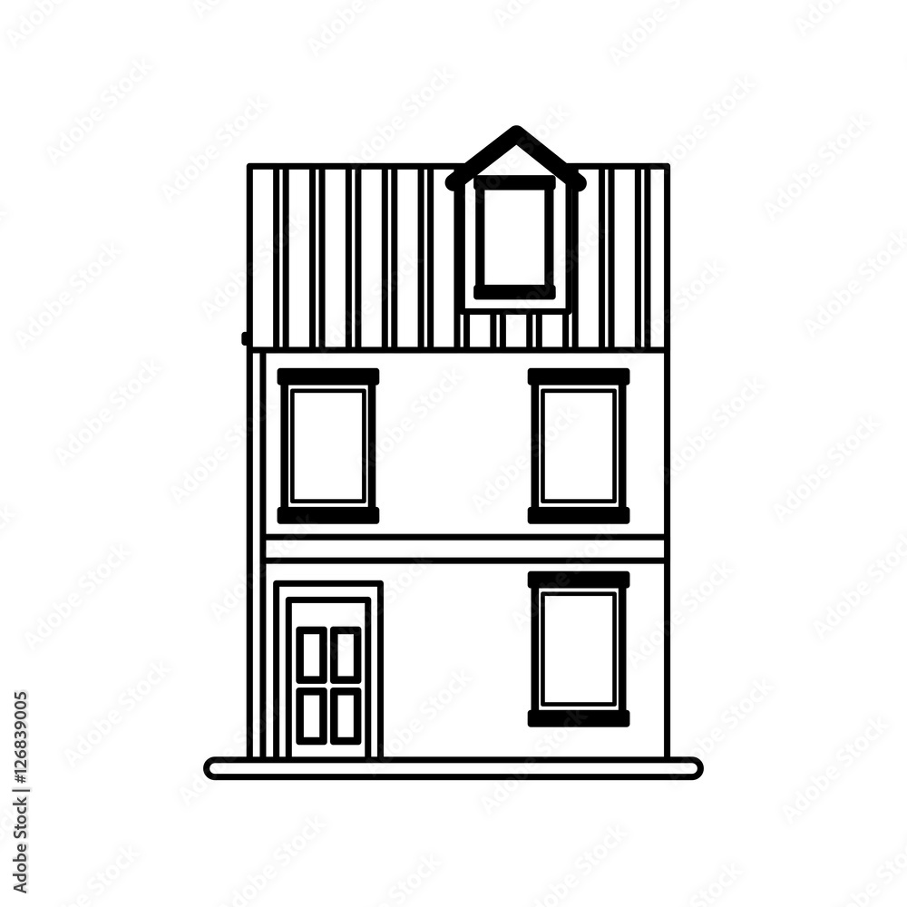 Antique building architecture icon vector illustration graphic design Antique building architecture icon vector illustration graphic design