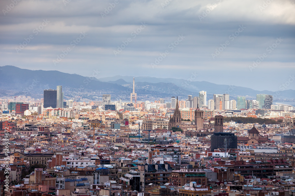Naklejka premium Barcelona Cityscape