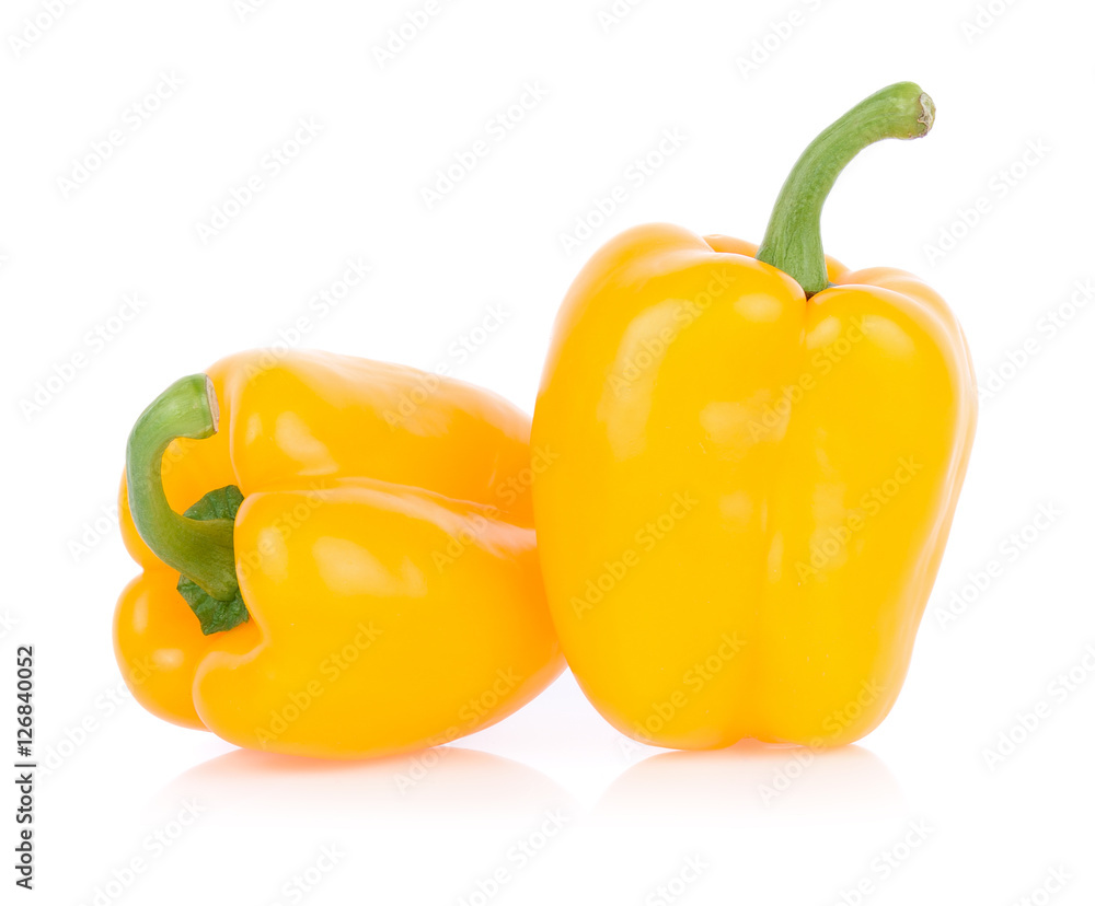 yellow Bell pepper on white background yellow Bell pepper on white background