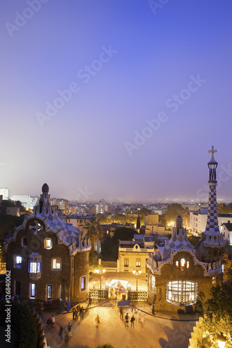 Barcelona From Park Guell At Twilight