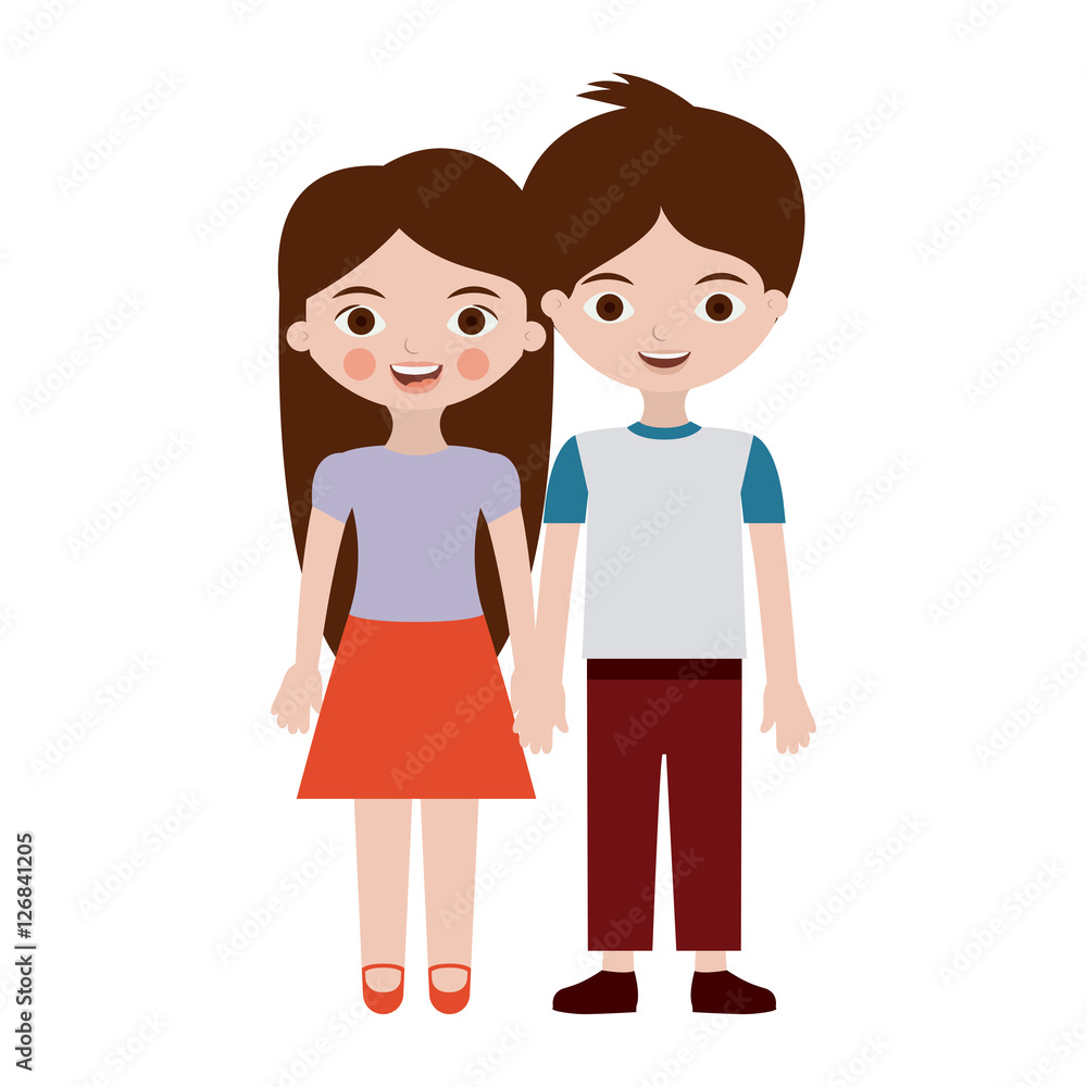 Couple cartoon icon. Relationship family love and romance theme. Isolated design. Vector illustration Couple cartoon icon. Relationship family love and romance theme. Isolated design. Vector illustration