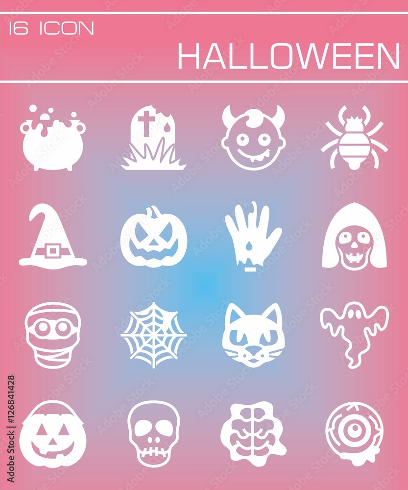 Vector Halloween icon set Vector Halloween icon set