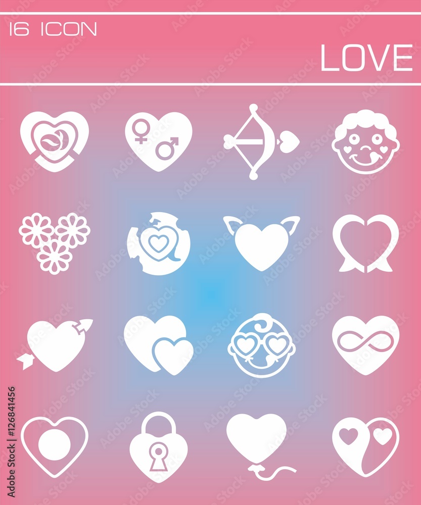 Vector Love icon set Vector Love icon set