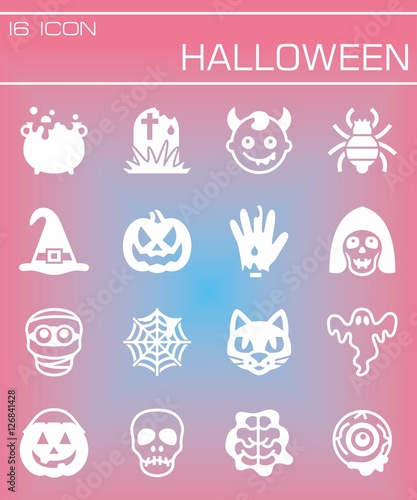Vector Halloween icon set