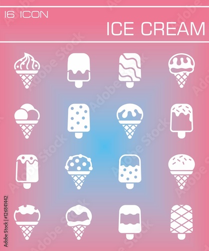 Vector Ice cream icon set