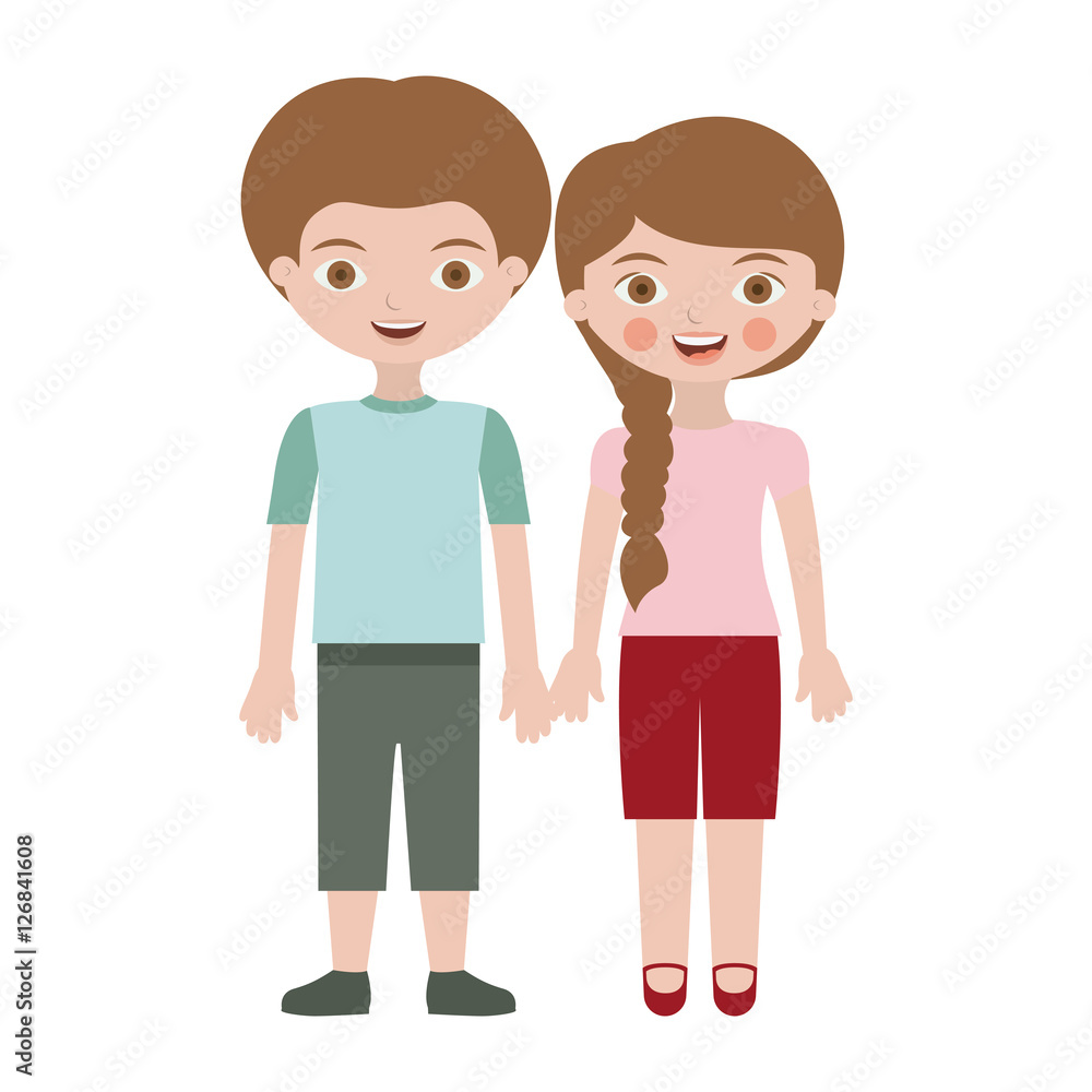 Couple cartoon icon. Relationship family love and romance theme. Isolated design. Vector illustration Couple cartoon icon. Relationship family love and romance theme. Isolated design. Vector illustration