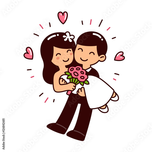 Cute wedding couple