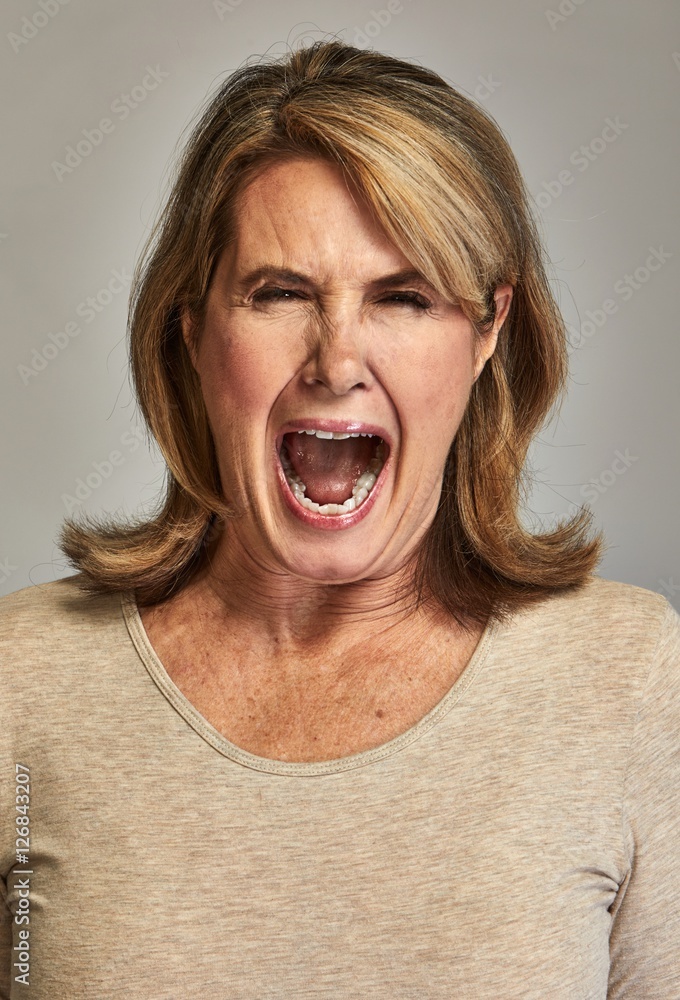 Angry screaming lady Angry screaming lady