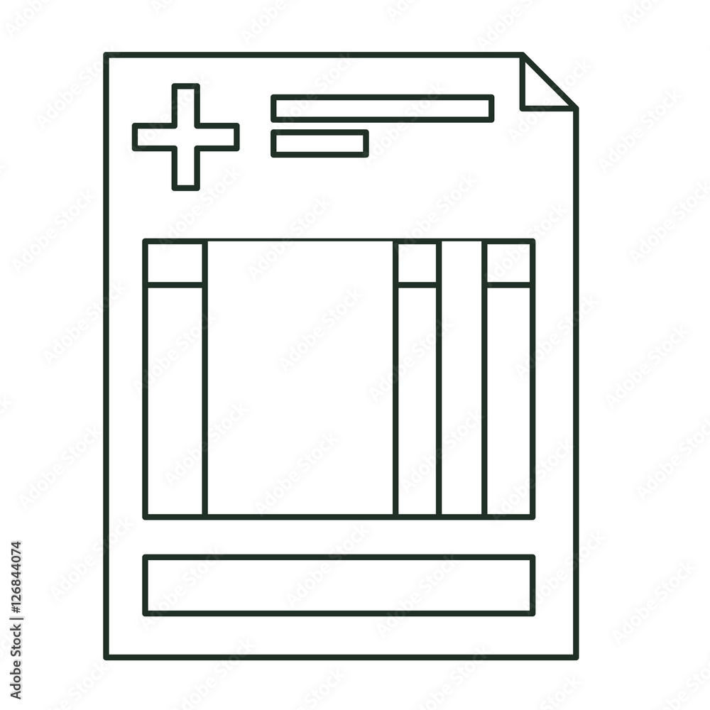 Medical history icon. Medical health care and hospital theme. Isolated design. Vector illustration Medical history icon. Medical health care and hospital theme. Isolated design. Vector illustration