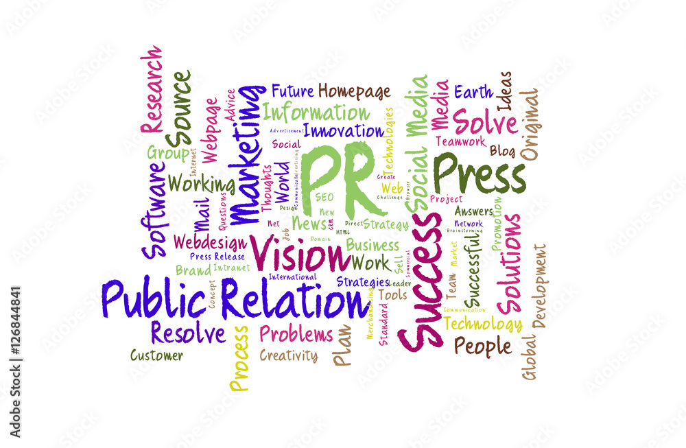 Fototapeta premium Public relation word cloud