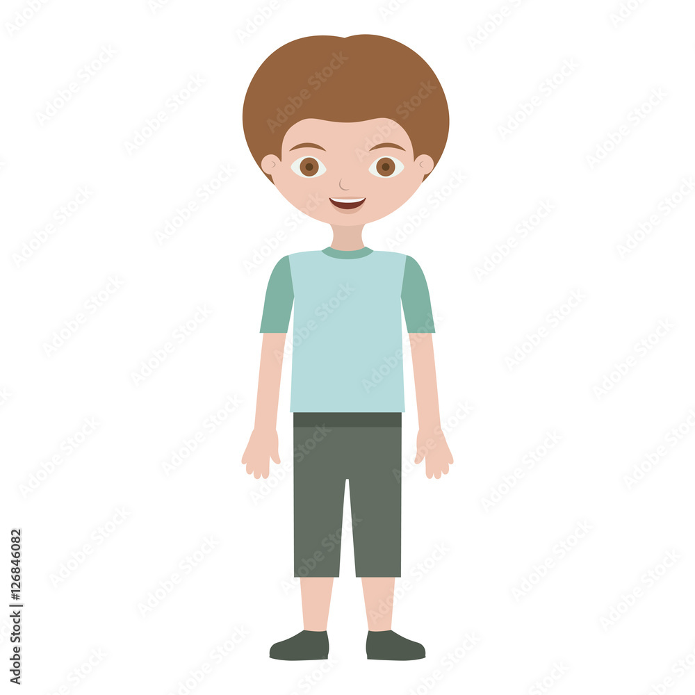 Boy cartoon icon. Kid childhood little people and person theme. Isolated design. Vector illustration