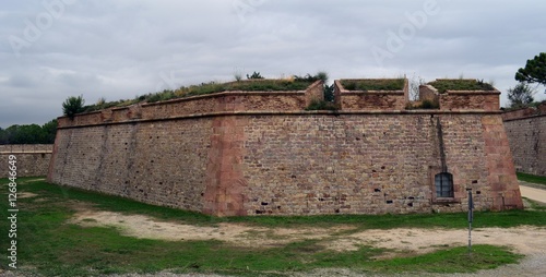 Muralla de castillo de Montjuic photo