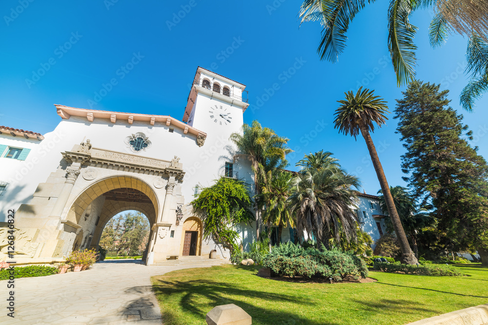 Santa Barbara courthouse on a clear day