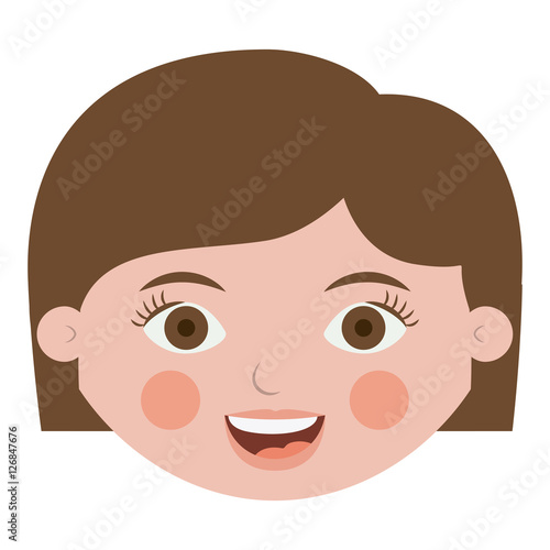 Wallpaper Mural Girl cartoon icon. Kid childhood little people and person theme. Isolated design. Vector illustration Torontodigital.ca