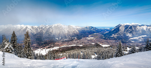Panoramic views of the Alps and Garmisch-Partenkirchen photo