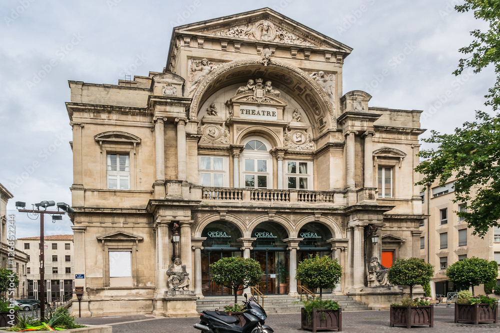 Fototapeta premium View of Opera d'Avignon (1847) - opera house in Avignon, France.