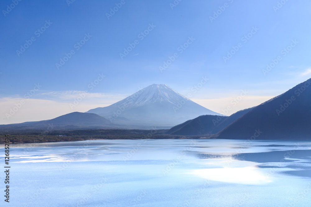 Mountain Fuji with Motosu lake