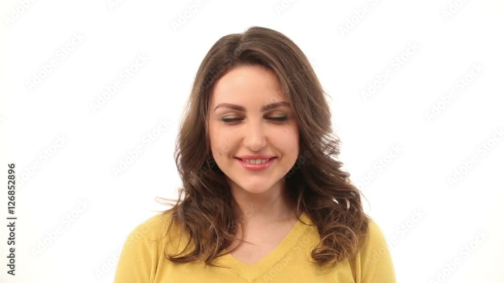 Smilling woman wears Virtual reality Smilling woman wears Virtual reality