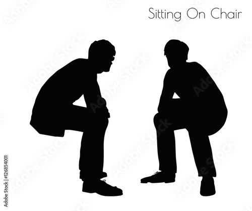 man in Sitting Pose On Chair pose