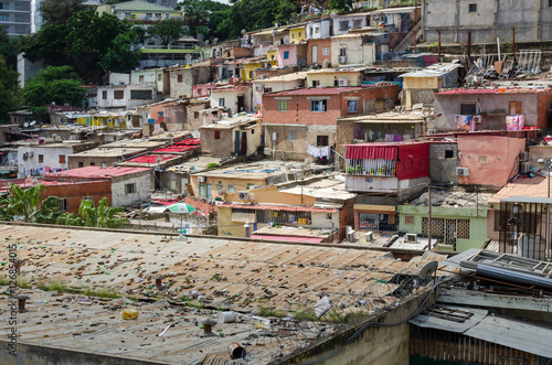 Colorful houses of the poor inhabitants Luandas