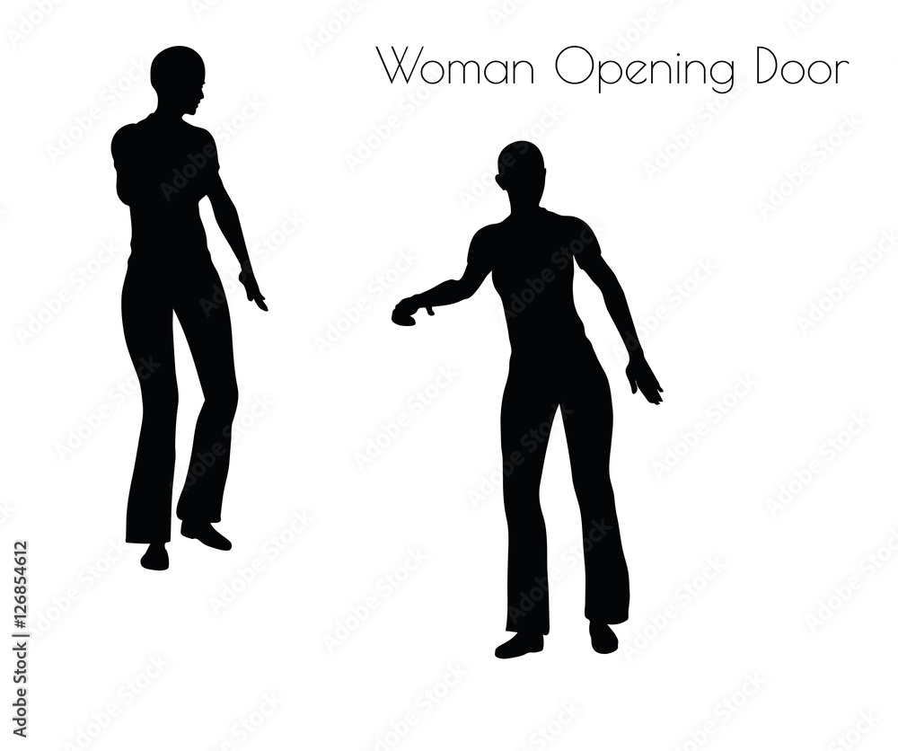 Woman Opening Door