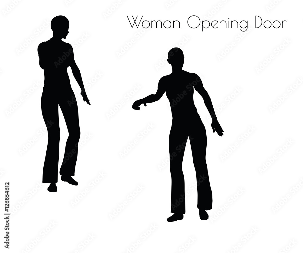 Woman Opening Door Woman Opening Door
