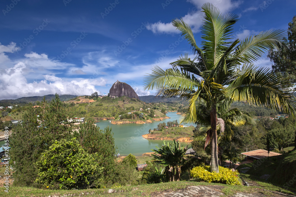 The Rock El Penol near the town of Guatape, Antioquia in Colombia The Rock El Penol near the town of Guatape, Antioquia in Colombia