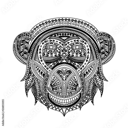 Ornamental monkey, ethnic style