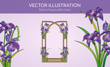 Retro frame with irises - Vector Illustration 