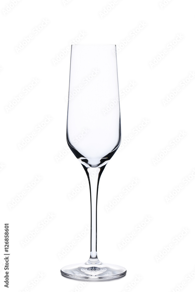Empty glass isolated on a white Empty glass isolated on a white