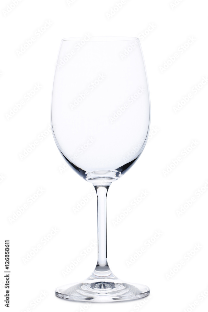 Empty glass isolated on a white Empty glass isolated on a white