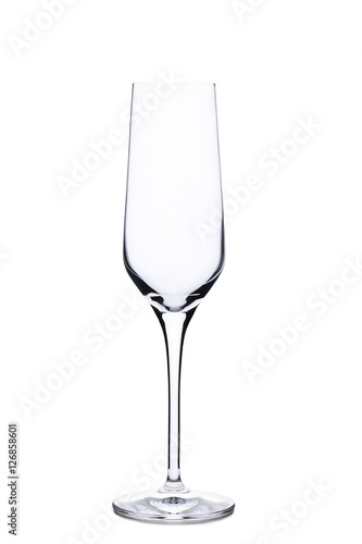 Empty glass isolated on a white