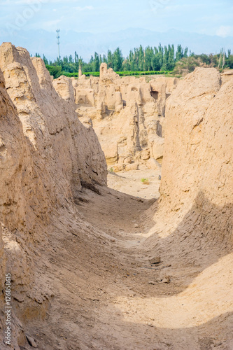 Jiaohe Ancient Ruins  Turpan  Xinjiang Uyghur Autonomous Region  China
