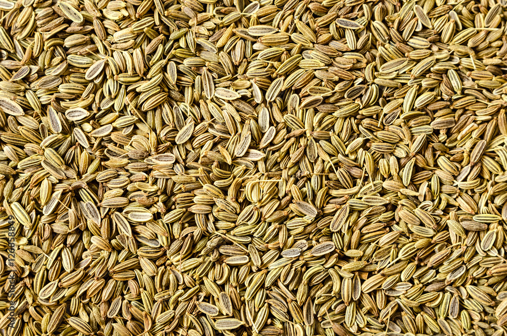 Dried fennel seeds as an abstract background