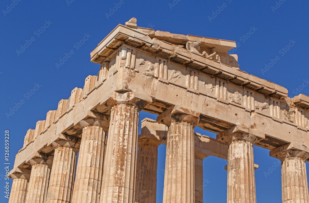 Parthenon temple on Acropolis of Athens, Greece