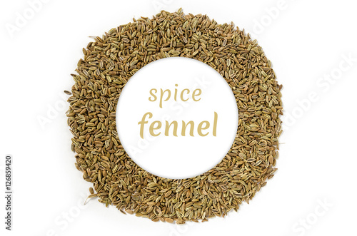 Dried fennel seeds as an abstract background template